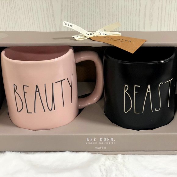 Rae dunn Beauty and the Beast Mug set